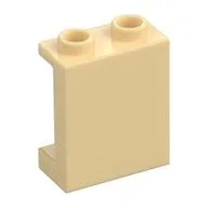 Panel 1 x 2 x 2 [Side Supports / Hollow Studs], Tan