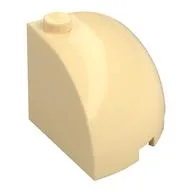 Brick Round Corner 3 x 3 x 2 Dome Top, Tan