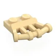 Plate Special 1 x 2 with Angled Handles on Side, Tan