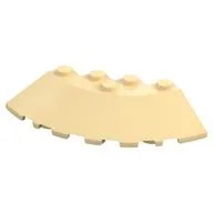 Brick Round Corner 6 x 6 with 33° Slope and Facet Cutout, Tan