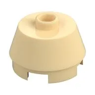 Brick Round 2 x 2 Truncated Cone, Tan