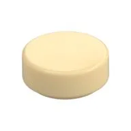 Tile Round 1 x 1, Tan