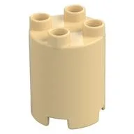 Duplo Brick Round 2 x 2 x 2, Tan