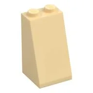 Brick Sloped 75° 2 x 2 x 3 [Solid Studs], Tan