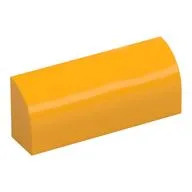 Brick Curved 1 x 4 x 1 1/3 No Studs, Bright Light Orange