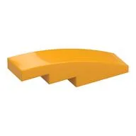 Brick Curved 4 x 1 No Studs [Stud Holder with Symmetric Ridges], Bright Light Orange