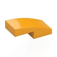 Brick Curved 2 x 1 No Studs [1/2 Bow], Bright Light Orange