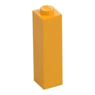 Brick 1 x 1 x 3, Bright Light Orange