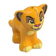 Animal, Big Cat Cub with Medium Nougat Eyeshadows, Dark Pink Nose, Bright Light Yellow Nose, Toes Print, Bright Light Orange