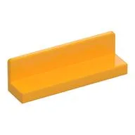 Panel 1 x 4 x 1 with Rounded Corners [Thin Wall], Bright Light Orange