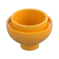Brick Round 2 x 2 Dome Bottom [Open Stud], Bright Light Orange