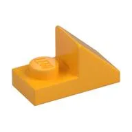 Brick Sloped 45° 2 x 1 with 2/3 Cutout [New Version], Bright Light Orange