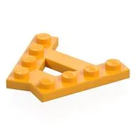 Wedge Plate 4 Stud 45° Angle Plate, Bright Light Orange