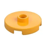 Plate Special Round 2 x 2 with Center Stud (Jumper Plate), Bright Light Orange
