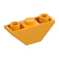 Brick Sloped Inverted 45° 3 x 1 Double with 2 Blocked Open Studs, Bright Light Orange