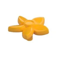 Plant, Flower with 5 Pointed Petals and Pin, Bright Light Orange