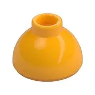 Brick Round 1.5 x 1.5 Dome Top [Plain], Bright Light Orange