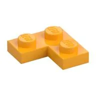 Plate 2 x 2 Corner, Bright Light Orange