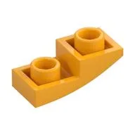 Brick Curved Inverted 2 x 1, Bright Light Orange