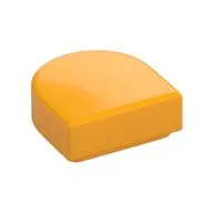 Tile Round 1 x 1 Half Circle, Bright Light Orange