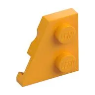 Wedge Plate 2 x 2 Left, Bright Light Orange
