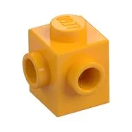 Brick Special 1 x 1 with Studs on 2 Adjacent Sides, Bright Light Orange