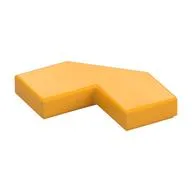 Tile Special 2 x 2 Corner with Cut Corner - Facet, Bright Light Orange