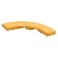 Tile 4 x 4 Curved, Macaroni, Bright Light Orange