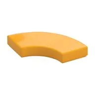 Tile 2 x 2 Curved, Macaroni, Bright Light Orange