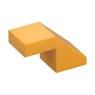Brick Sloped 45° 2 x 1 with 2/3 Inverted Cutout and no stud, Bright Light Orange