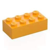 Brick 2 x 4, Bright Light Orange