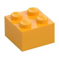 Brick 2 x 2, Bright Light Orange