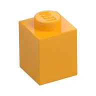 Brick 1 x 1, Bright Light Orange