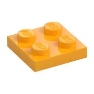 Plate 2 x 2, Bright Light Orange