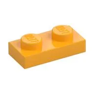 Plate 1 x 2, Bright Light Orange
