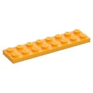 Plate 2 x 8, Bright Light Orange