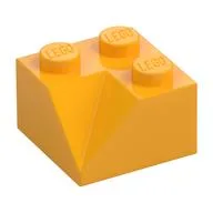 Brick Sloped 45° 2 x 2 Double Concave, Bright Light Orange