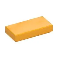 Tile 1 x 2 with Groove, Bright Light Orange
