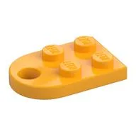Plate Special 3 x 2 with Rounded End, Hole, Bright Light Orange