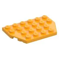 Wedge Plate 4 x 6 Cut Corners, Bright Light Orange