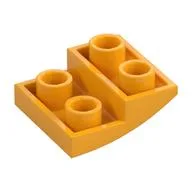 Brick Curved Inverted 2 x 2 x 2/3, Bright Light Orange