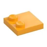 Plate Special 2 x 2 with Only 2 studs, Bright Light Orange