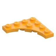 Plate Special 4 x 4 with 3 x 3 Quarter Round Cutout, Bright Light Orange