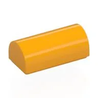 Brick Curved 1 x 2 x 2/3 Double Curved Top, No Studs, Bright Light Orange