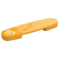 Duplo Train Action Plate with White Tool, Spanner Print, Bright Light Orange