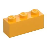 Brick 1 x 3, Bright Light Orange