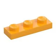 Plate 1 x 3, Bright Light Orange