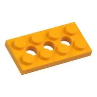 Technic Plate 2 x 4 [3 Holes], Bright Light Orange