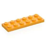 Plate 2 x 6, Bright Light Orange