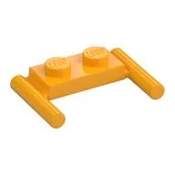 Plate Special 1 x 2 with Handles [Flat Ends / Low Attachment], Bright Light Orange